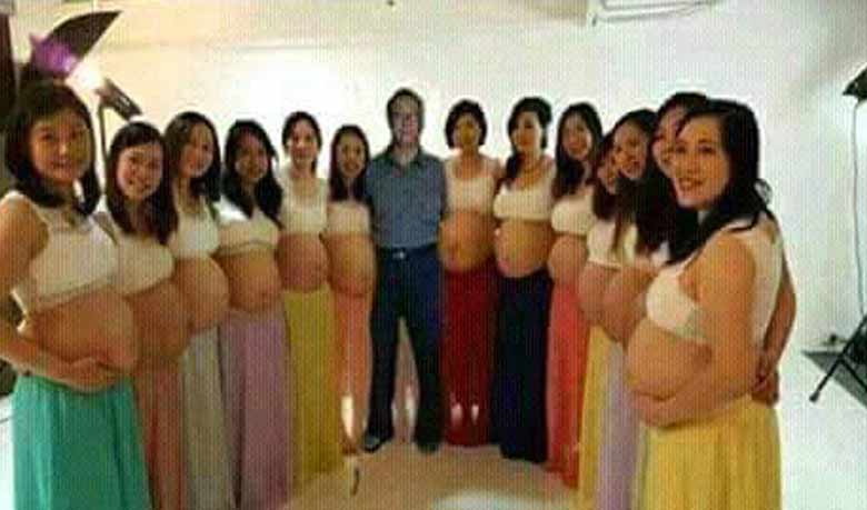 Este hombre tiene 13 esposas y todas están embarazadas al mismo tiempo - Imagen 1