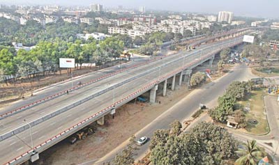 Banani overpass opens for traffic movement