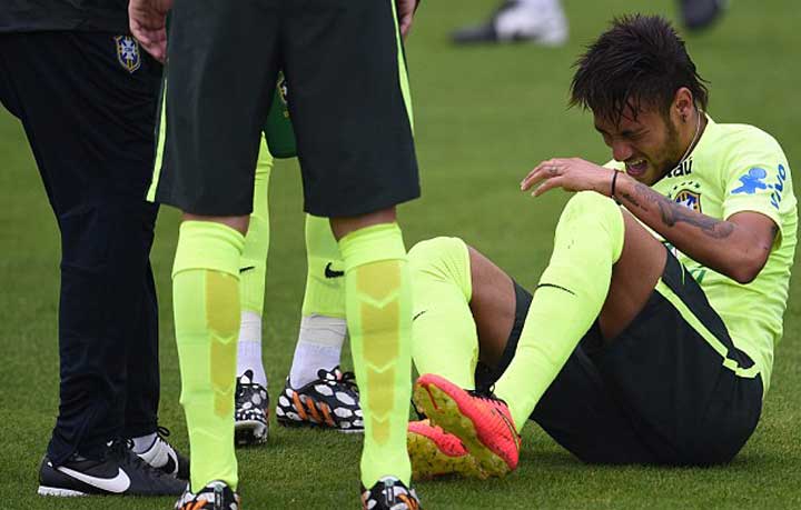 Neymar injury nightmare as Brazil star suffers ankle sprain