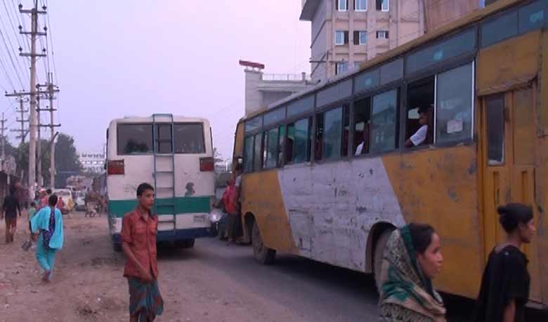 বাইপাইল-আব্দুল্লাহপুর সড়কে ১০ কিলোমিটার যানজট