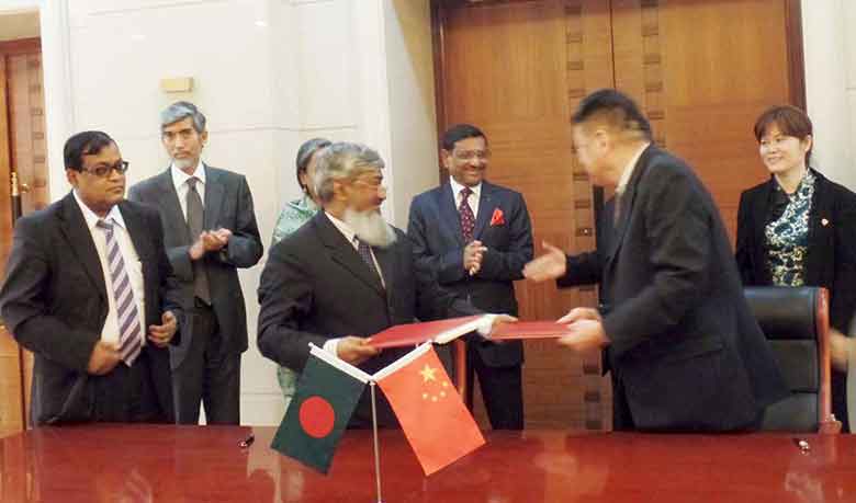 কর্ণফুলী নদীতে টানেল নির্মাণে চীনের সঙ্গে চুক্তি সই