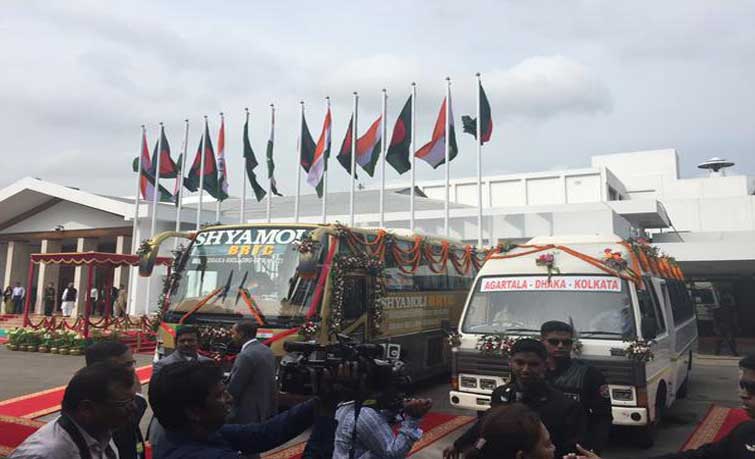 Dhaka-Kolkata-Agartala bus service flagged off