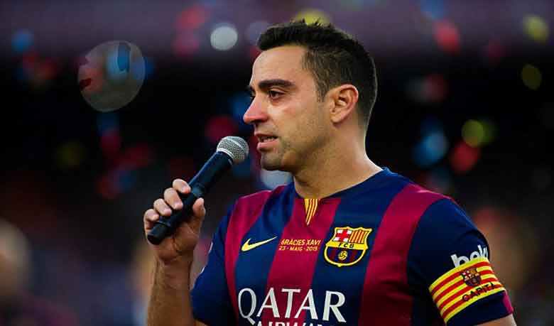 Xavi bid farewell to the Nou Camp