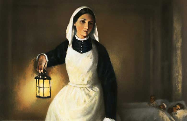 দীপ হাতে মানবসেবায় এক রমণী