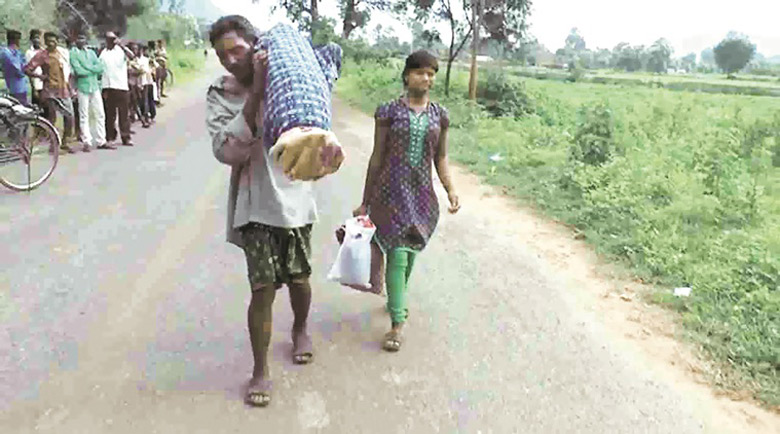Man walks 10km carrying wife’s body