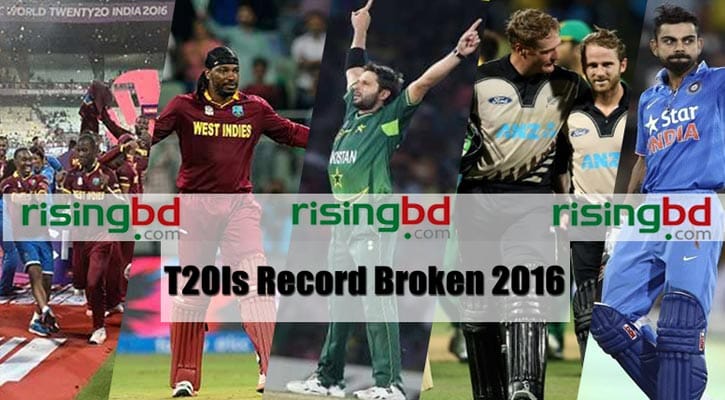 ২০১৬ সালে টি-টোয়েন্টিতে ভেঙে যাওয়া ৫টি রেকর্ড