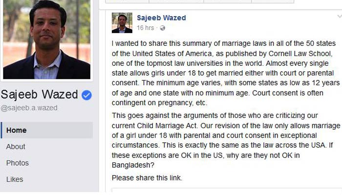 Joy also defends child marriage in special cases