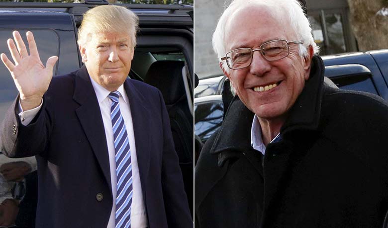 Sanders, Trump win big in New Hampshire primary