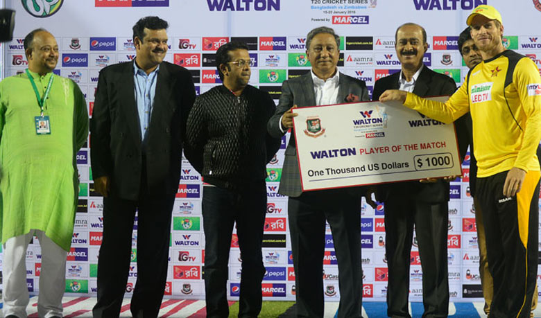 ওয়ালটন ম্যান অব দ্যা ম্যাচ : ম্যালকম ওয়ালার