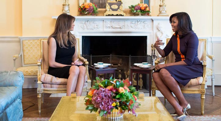 Melania meets Michelle in White House
