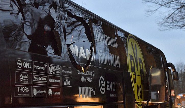 Explosions hit Dortmund football team bus