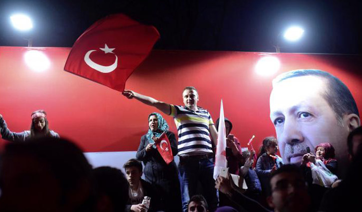 Erdogan claims victory in vote over sweeping new powers