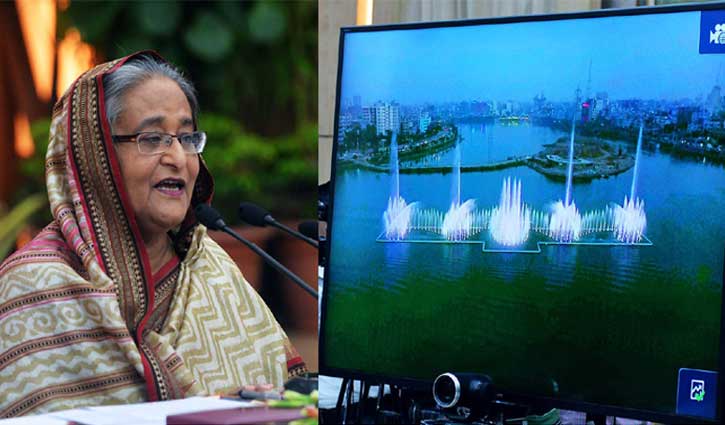 PM opens musical dancing fountain at Hatirjheel