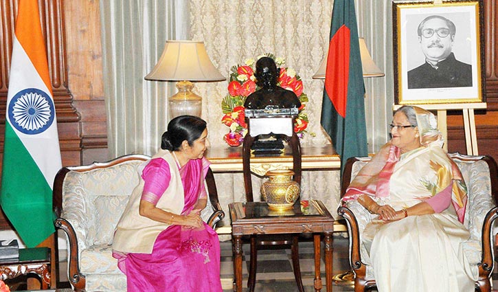 Sushma calls on PM Hasina