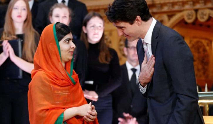 Malala made an honorary Canadian citizen