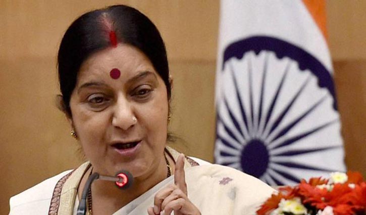Entire state of J&K belongs to India: Sushma Swaraj