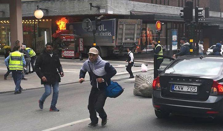 Three killed as lorry rams into Swedish store