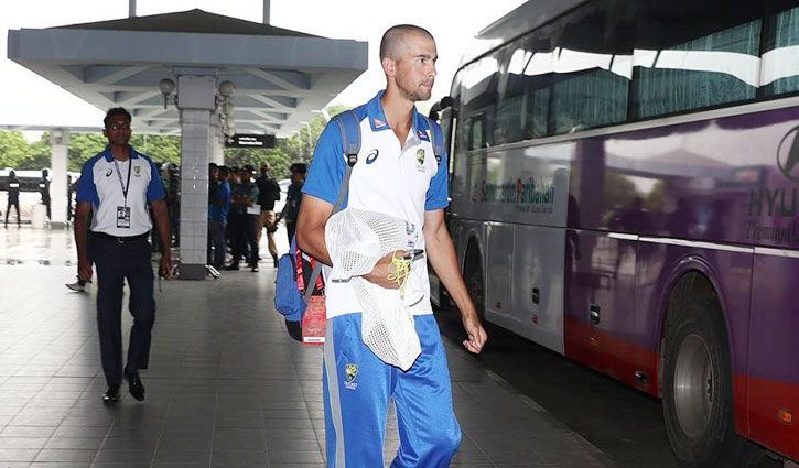 Strong probe body over rock to Australia team bus 