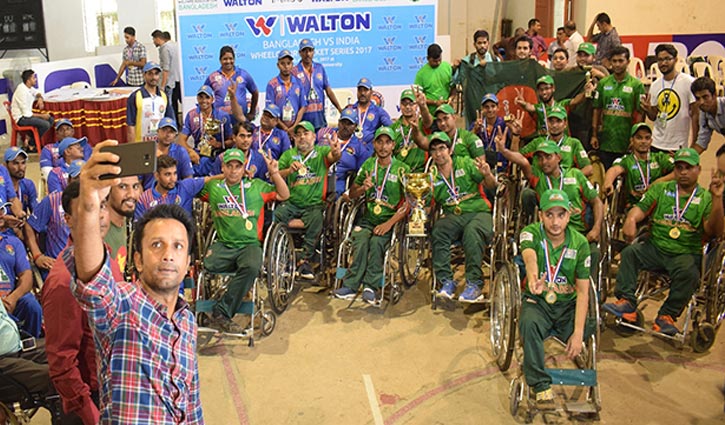 Bangladesh wheelchair cricket team win T20 series against India