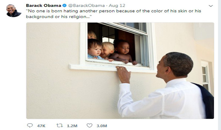 Obama’s tweet sets record with over 2.8million 'Likes'