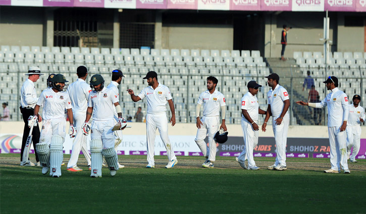 Bangladesh score 56 /4 against Sri Lankan on day one