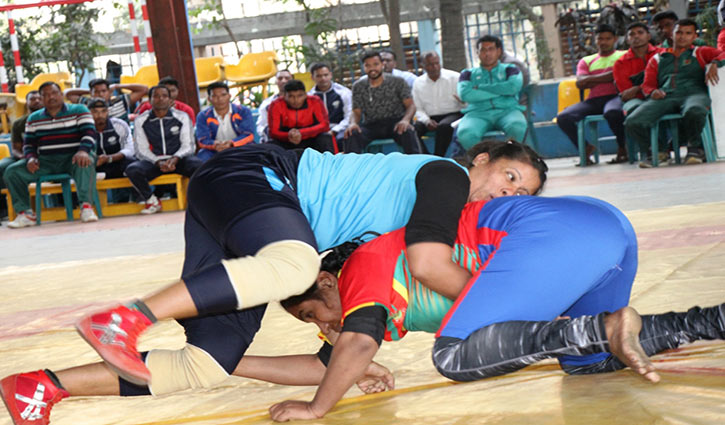 জাতীয় পুরুষ ও মহিলা কুস্তি প্রতিযোগিতা শুরু
