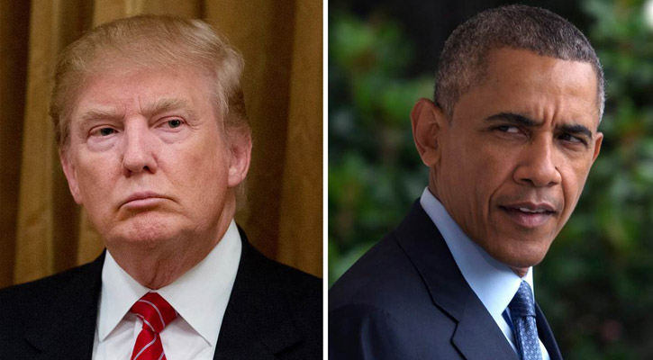 Trump accuses Obama of leaking info
