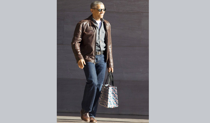 Obama shows off his new laid-back style