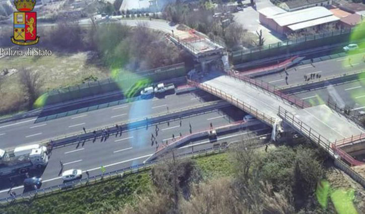 Two killed as bridge collapses in Italy