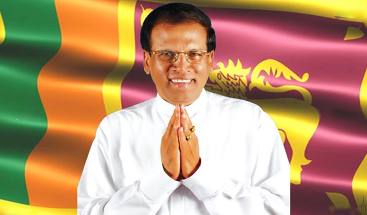 Sri Lankan President Sirisena arrives in Dhaka