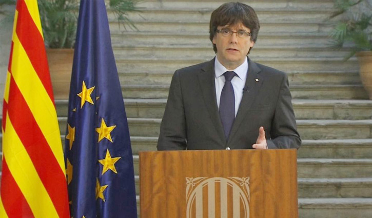 Puigdemont calls for opposition to Spanish takeover