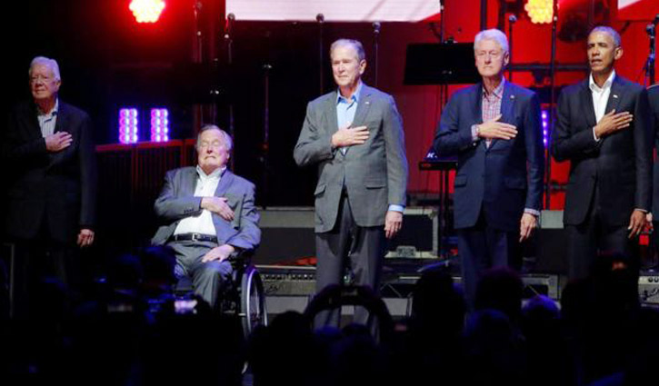 5 ex-US Presidents unite for hurricane relief concert