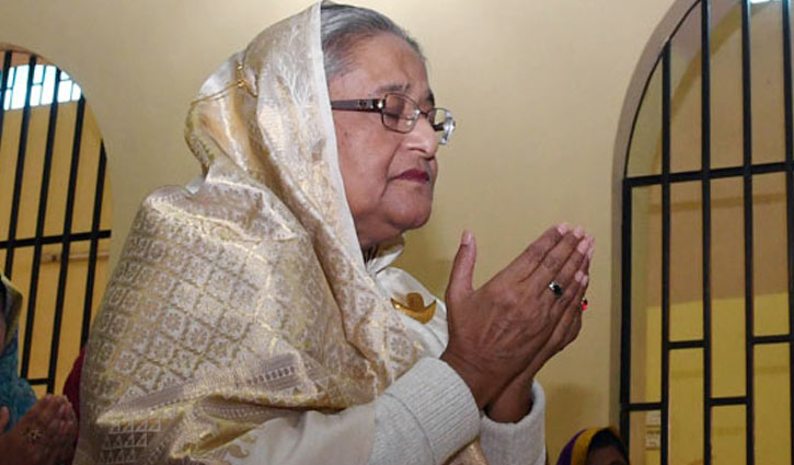 Sheikh Hasina visits Sylhet shrine