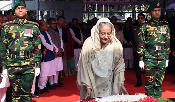 PM pays tributes to Bangabandhu on AL’s landslide polls triumph