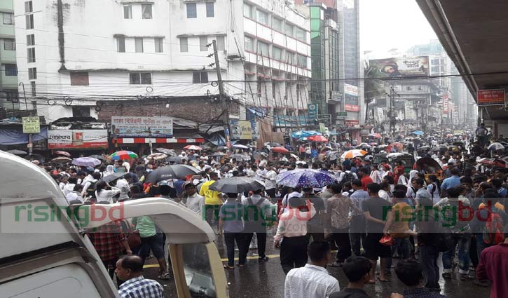  Students continue protest braving rains