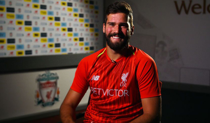 Liverpool sign goalkeeper Alisson for world-record fee
