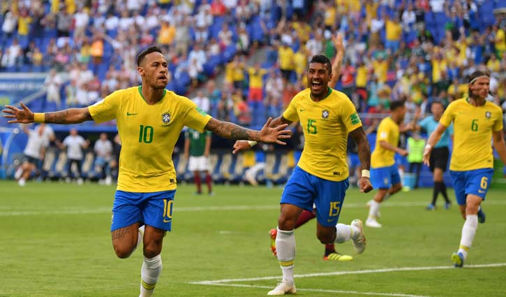 Brazil beat Mexico 2-0 to enter quarter-finals