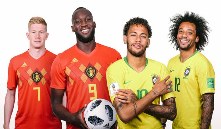 Brazil to take on Belgium, France to face Uruguay tonight