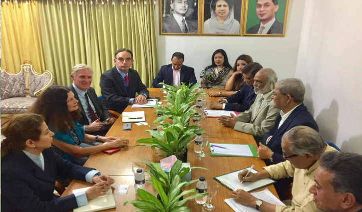 BNP holds closed-door meeting with EU delegation