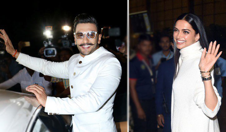 Deepika, Ranveer leave for their wedding