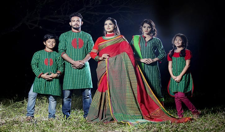 রঙ বাংলাদেশে লাল-সবুজের পোশাক