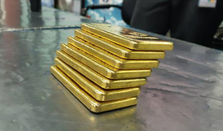 7 kg gold seized at Shahjalal