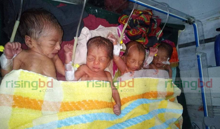 Woman gives birth to quadruplets in Khulna