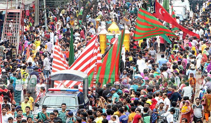 Traditional Tazia procession brought out