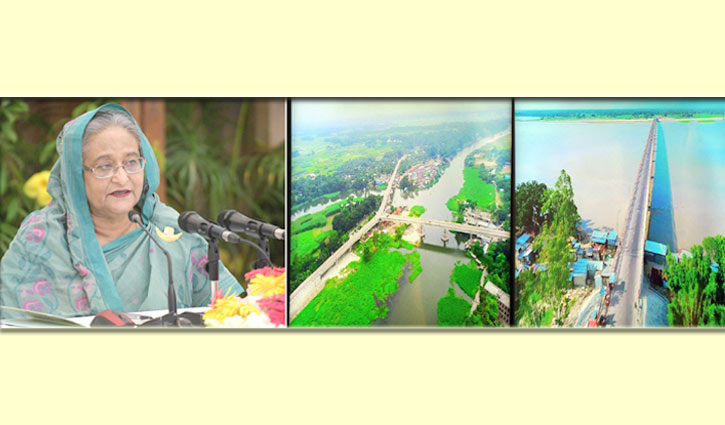 PM opens two bridges on Teesta, Titas rivers