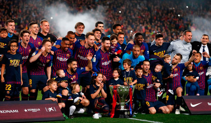Barca clinch La Liga title after Lionel Messi winner