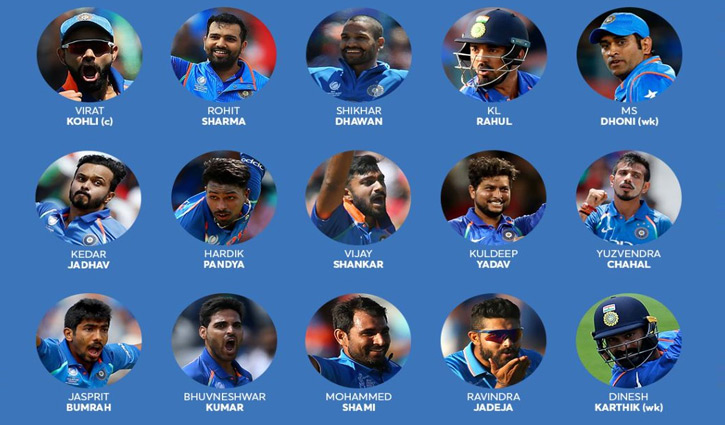 ভারতের বিশ্বকাপ স্কোয়াডে কার্তিক-শঙ্কর, নেই পন্ত-রাইডু 