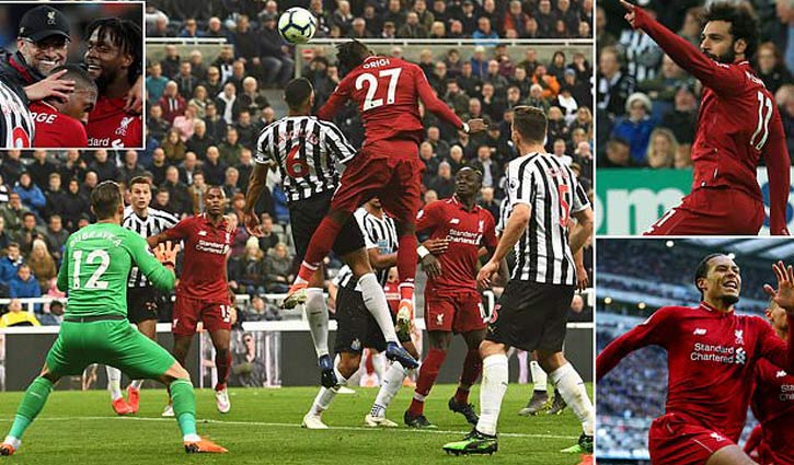 Liverpool overcomes loss of Salah, beats Newcastle 3-2