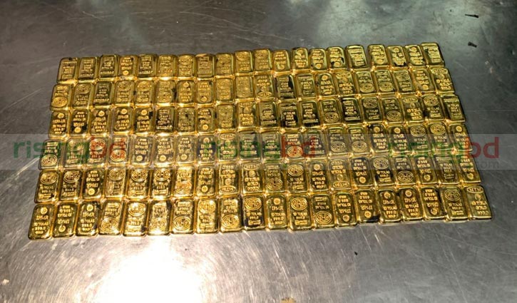 14 kg gold seized at Shahjalal airport