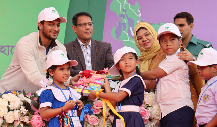 Children happy with new books